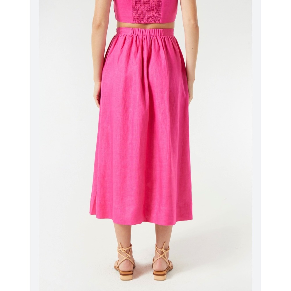 J15 NWT *ARCHIVE* RHODE Aaron Skirt in Hot Pink Stretch Waist Side Pockets - Picture 3 of 8